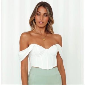 Hello Molly corset off shoulder top